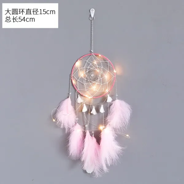 Dec.31 446번 청창포몽포보충포몽망 소재 핸드메이드 풍령소녀 심삼계 포능망 망령 걸이Z, 핑크 달 포 몽 망 (등불 포함)