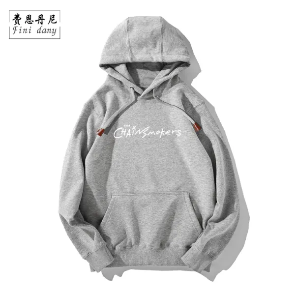 로큰롤 THECHAINSMOKERS골초 밴드다 주변 드랜드 긴팔 후드 맨투맨 남성 커플 후드티셔츠