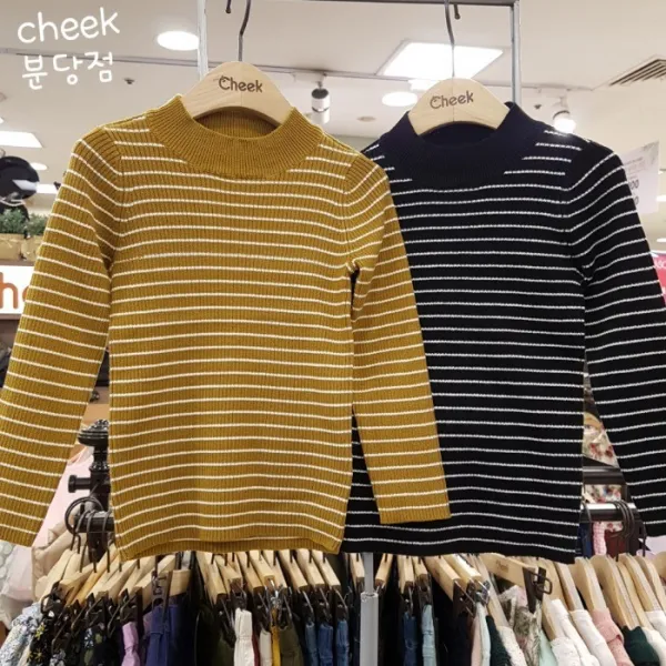 치크 NC02 남녀공용 골지 반목스웨터 CKKA19w04