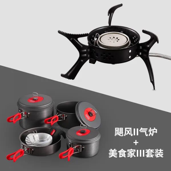 길손 휴대 야외취사 센 불난로 대가리 가스로 바람막이 버너 허리케인 Ii_ 3 잼만들기솥 1지지