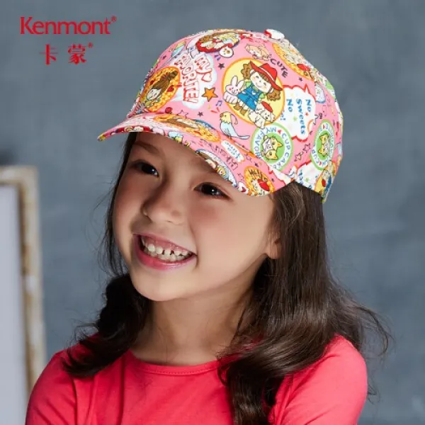 카몽(kenmont) 추동 순면 카톡 프린트 아동 연정 오리모자 남녀 동정 야구 모자 봄날 (2760)