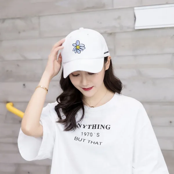 하이킹영 오역 범 스타 동형 캡 자녀 여름 천조 망 레드 여성 남 조 카드캡 모자, 화이트 웃는얼굴