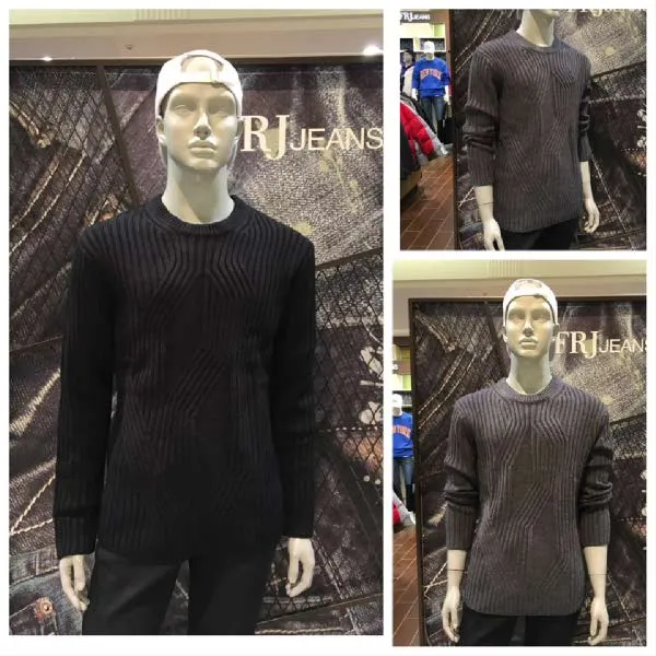 [현대백화점]J.FRJ Jeans(에프알제이)F94M-KP029A 남성 크루넥 사선변형 니트풀오버