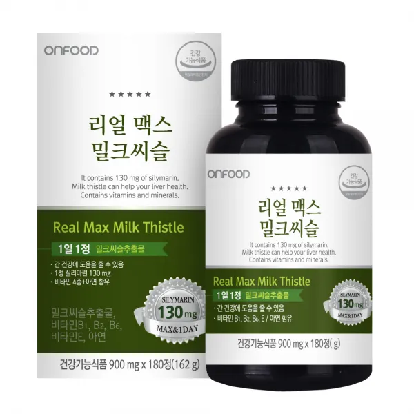 온푸드 리얼 맥스 밀크씨슬 81g, 90정, 1개