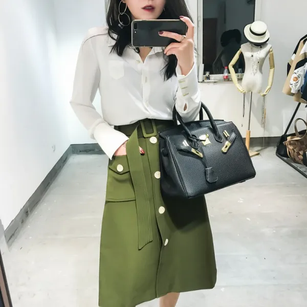 모리아 여성 긴팔 쉬폰 블라우스 Pp