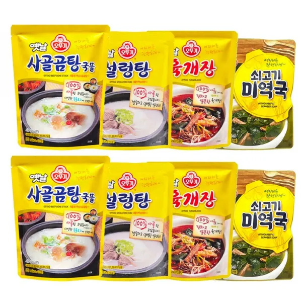 오뚜기 사골곰탕 2개 + 육개장 2개 + 설렁탕 2개 + 쇠고기미역국 2개 세트, 1세트