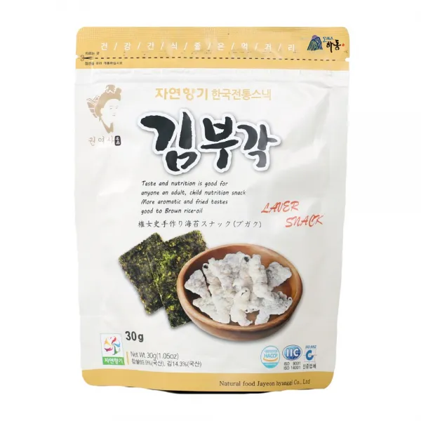 하동권여사 수제 김부각 안주 스낵 과자 간식거리, 1팩