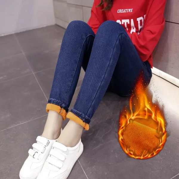 머머다 여성 스키니진 기모 데님 청바지 팬츠04 Wlg04