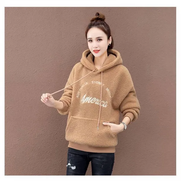 디에프 여자 여성 아메리카 양털 후드티 기본티 겨울 데일리 코디