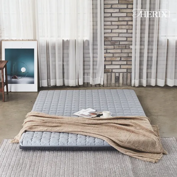 더릭스홈 투슬리핑 기절 7존 마약매트리스 침대 접이식 바닥 토퍼 수면매트, 침대용 6cm, 멀티싱글 x 투슬리핑 양면커버 그레이