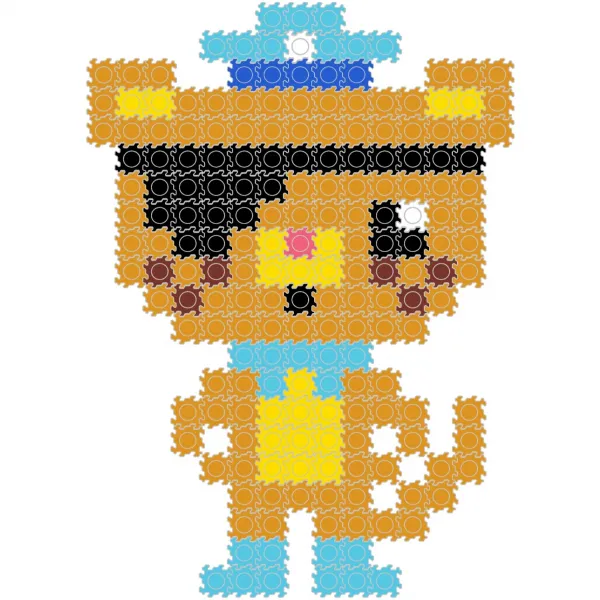 8mm 디폼블럭 1:1도안+연결고리 캐릭터 세트 B 42. 콰지