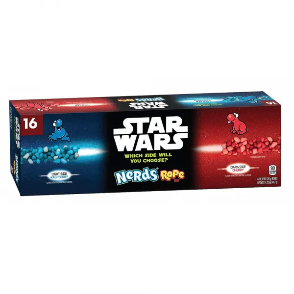 Nerds 너즈 Rope Star Wars Assorted Singles 로프 스타워즈 사랑방캔디 너즈캔디 16개입, 1세트, .g