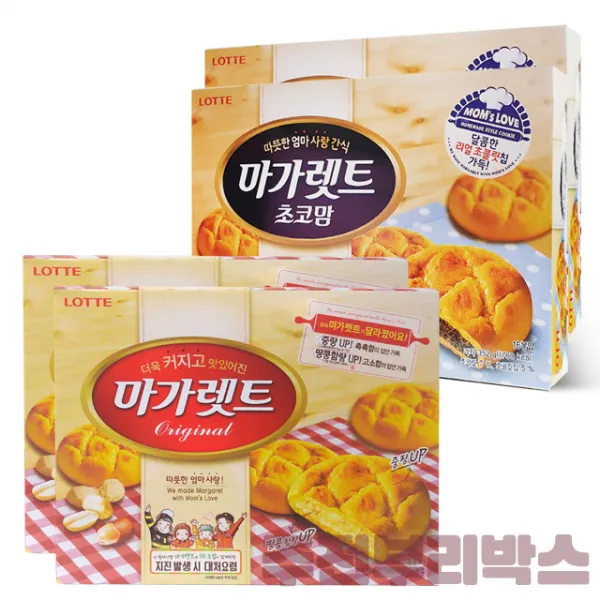 롯데 마가렛트 352g 초코맘+오리지날 각 2개 총4개, 4개