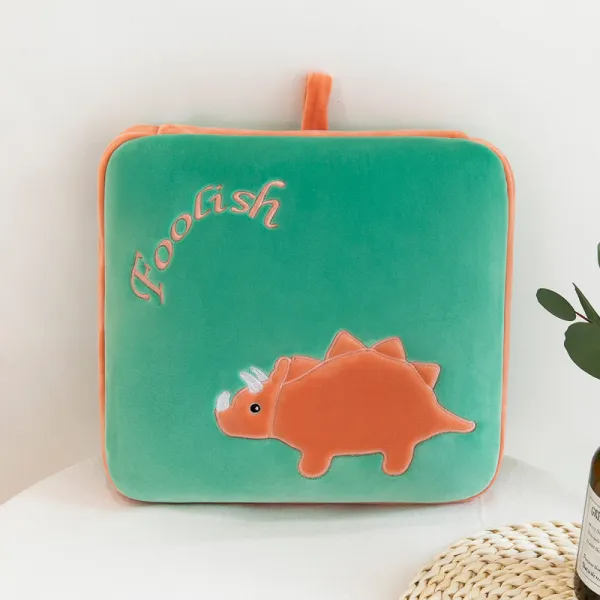 제조업자 대박 크리에이티브 삼각 용 시리즈 털북숭이 인형 피겨 공룡 목베개 에어컨 이불집 선물 삼각 용에어컨 그린 115cm145cm