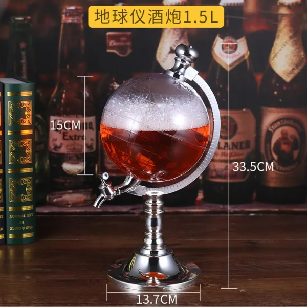 소맥 타워 혼술머신 폭탄주 제조기 생 맥주 디스펜서 맥주통 주유기, 지구본 1.5L