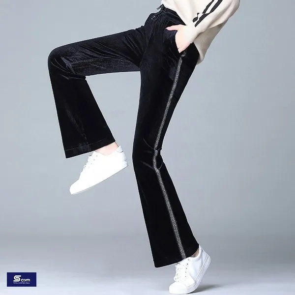 팬츠 여성 겨울 편한 와이드 밴딩 데일리 벨벳바지24 Bmx57