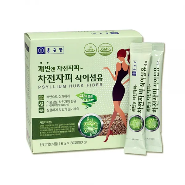 건강을더하다 차전자피 식이섬유 차전차피 분말 변비개선 쾌변 보충제 30포 6g