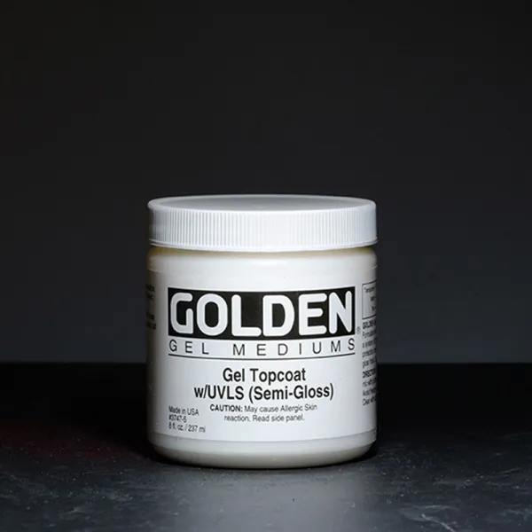 높은 곳에 오르다 GOLDEN 아크릴 자외선차단 위 반들 보호 종이 프린트 품 젤라틴 면칠 반광 매개물 3747, 237ml, 반광 젤라틴 면칠