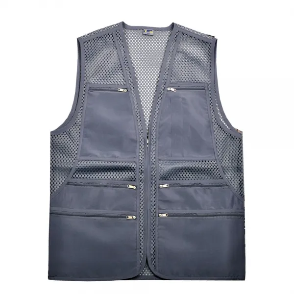 심비오즈 남성 어깨 망사조끼 작업조끼 단체조끼 배달조끼 주머니조끼 택배조끼 그레이