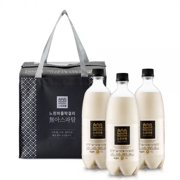 배상면주가 포천LB 느린마을 막걸리 선물세트 6도 1Lx3병, 3개, 1L