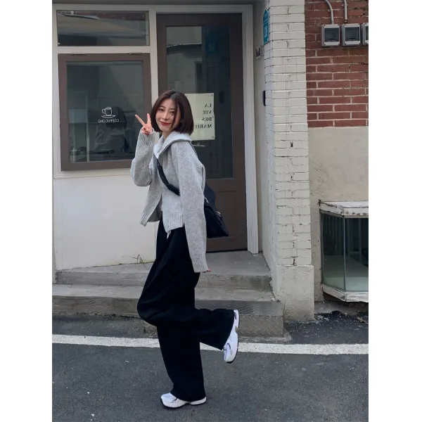 집업스웨터 비키다 구름송이 내 솔리드 무지 목폴라 니트 MN0134 2842509987