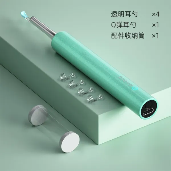 와이파이 연결 스마트 귀파기 발광 불빛 핸드폰확인 가능 가정용 휴대용 귀청소용품, T5 청춘 드림블루개