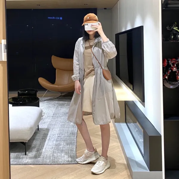 LEISURE 여름 저항 UV 주름 경숙 더러워지다 디자인 레인가드 방자 외선