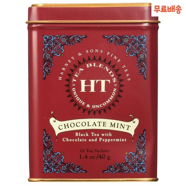 Harney & Sons 하니앤손스 초콜렛 민트 20티 Sachets Fine Tea, 1개