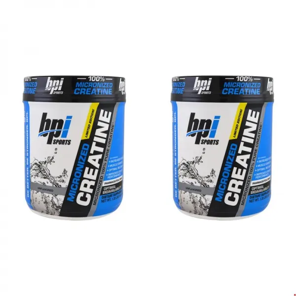 BPI 스포츠 미분화된 크레아틴 리미티드 에디션 무맛 1.32 lbs (600 g), 2개묶음, 1