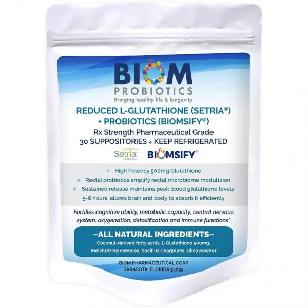 높은 효능 배라 500mg 감소된 l-glutathione (setria 브랜드) + 프로바이오틱스 유산균 좌약 로 과급하다 그리고 강화 반대 infections(30)