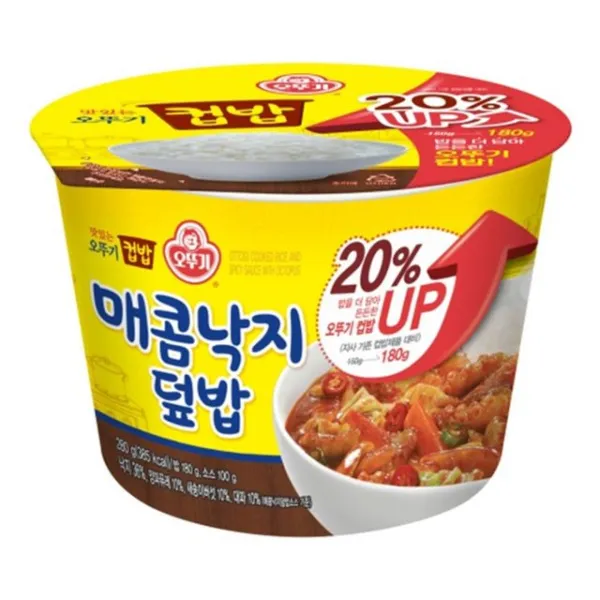 오뚜기 컵밥 매콤 낙지 덮밥 280g x 12개간편식 즉석밥 간편밥 간편아침식사 간편식사 혼밥, v본상품선택V