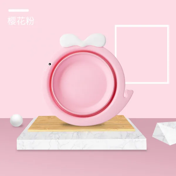 세숫대야 임산부 산모 산후 전용 세면대 접이식 작은대야 pp여자 대야 여학생 여성 하반신, T07-핑크 접이식 생선, 기본