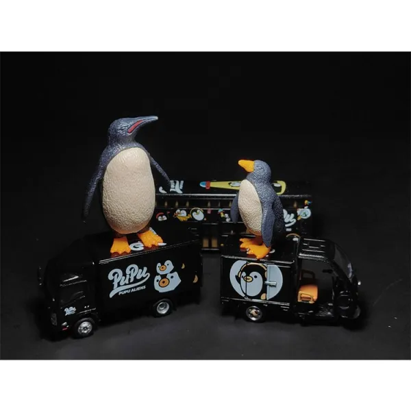 Tiny 1/110 1/76 1/43 PUPU Motor Tricycle ISUZU N Series Box Lorry Double Decker자동차 모형 합금 모형 수집하다, Bus