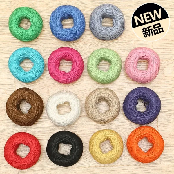 코이노니아 복고풍인테리어소품 주자일로프 DIY 가늘고 굵다 손뜨개질 라탄 엔틱한디자인 린넨 재료, 팬시 그림참조 15 색상 25메터