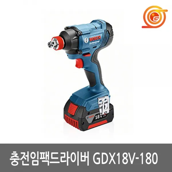 보쉬 Gdx18v 180 충전임팩드라이버 18v 5.0ah 2팩 드라이버+렌치겸용
