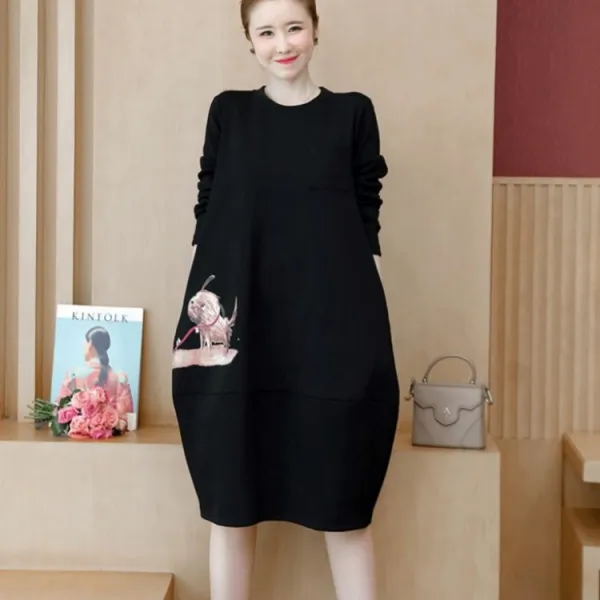 네츄럴비 바른몰 여성 기모 롱 원피스