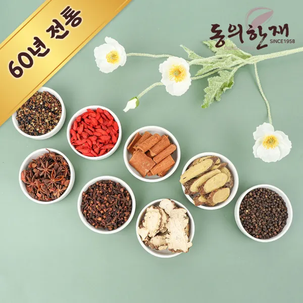 동의한재 돼지족발 재료 8종 세트 한방족발 한약재 세트 800g, 단품