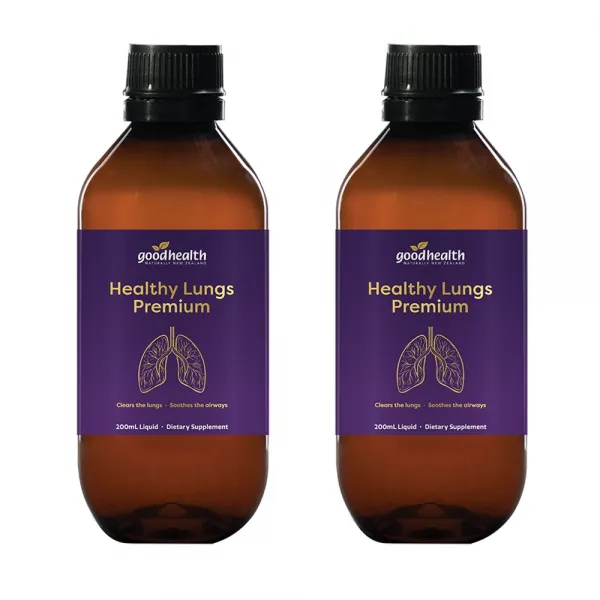 뉴질랜드 굿 헬스 Healthy Lungs Premium 기관지 폐에 좋은 영양제 Good Health 건강식품 200ml 2팩 1개
