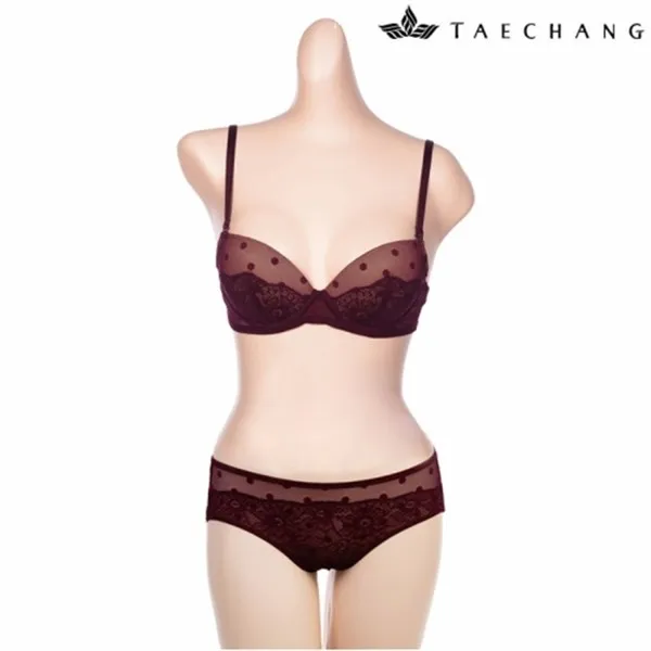 태창여성 시스루 도트 레이스 볼륨업 브라세트 Mlbr44901l 29+mlwq44901l 29