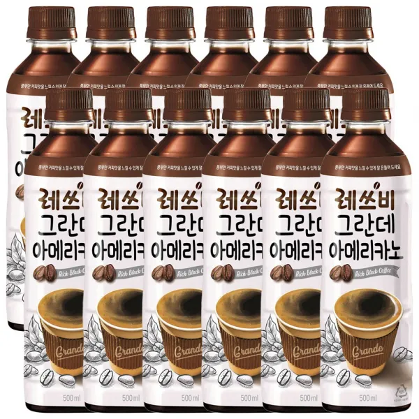 롯데 레쓰비 그란데 아메리카노 500ml, 12개