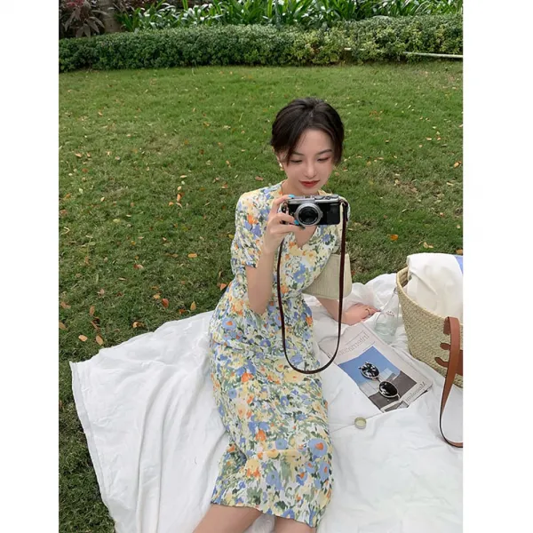 위파인더 [모네 팔레트에 난입] 로맨틱 일하미부터 불가지물 프렌치 플라워 원피스 봄여름