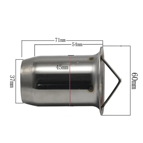 127258 / Alconstar-51mm/60mm 배기 db 킬러 오토바이 배기 머플러 촉매 db 킬러 소음기 소음 제거기 오프로드, 60mm