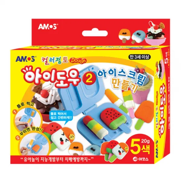  비바_마켓 아모스 아이도우 아이스크림 만들기 Am 822 문구류 놀이클레이 컬러점토 고무찰흙 공예재료 부재시_문자요망 단일_ 단일_ 