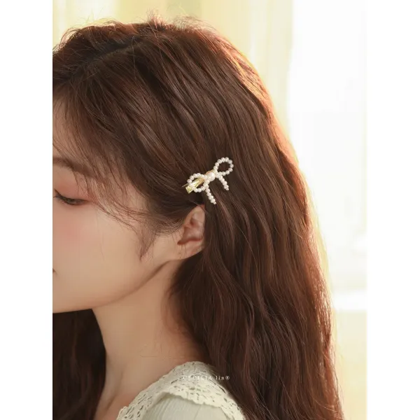 머리핀 사이사이 진주 소녀 머리집게 인싸템 헤어액세서리 악세사리 자 겹 고급