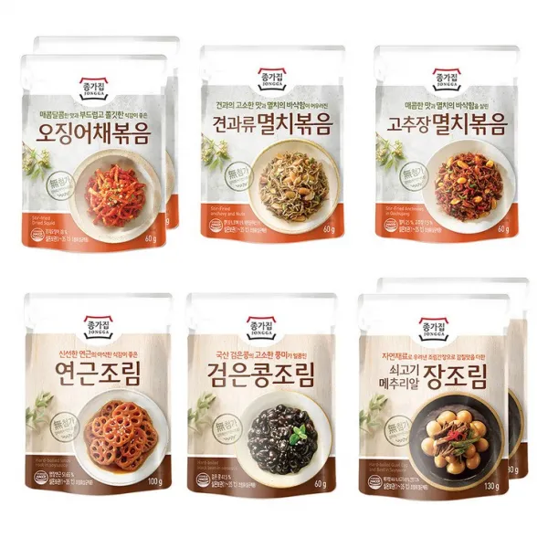 종가집 상온반찬 6종혼합팩1호, 8팩 1SET, 1세트