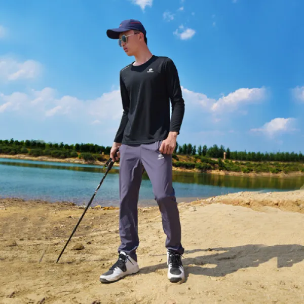 (탐구중기 TECTOP)호외속건조복바지 남녀 커플룩원넥스트 소매티셔츠속달바지 등산기 통기남 검은옷심(7)