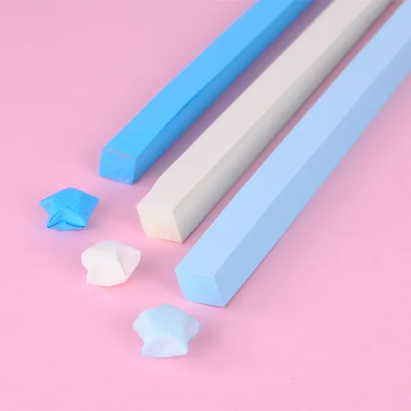 종이접기 소원빌기 별 완제품 학생 재료 수공 지컬러 단속 작업장 diy아이디어, T02-남색 1080장(미포함 병)