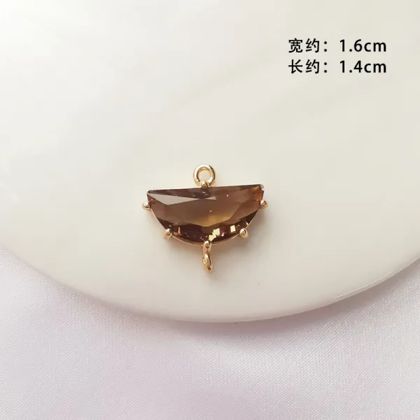 루미에르 샵 도금목걸이펜던트 낯설다 14 K 구리 더블 양수 귀걸이 크리스탈 팔찌 심플 DIY 부품