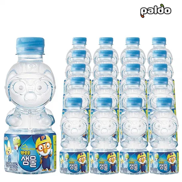  팔도 뽀로로 샘물 생수 250ml X 20개 천연 암반수 지하수 식수 먹는샘물 물 어린이 음료