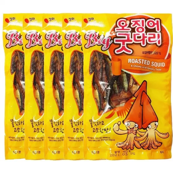 정화식품 빅 오징어굿다리 40g x5개, 1개